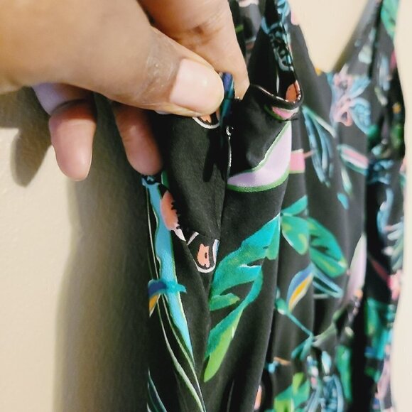 A New Day | Women's Black Multicolored Floral Print Mini Dress (Size Small) - Picture 7 of 14